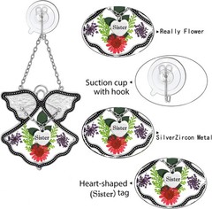 Sister Birthday Gift Angel Suncatcher Stained Glass Window Hanging Gifts Wind