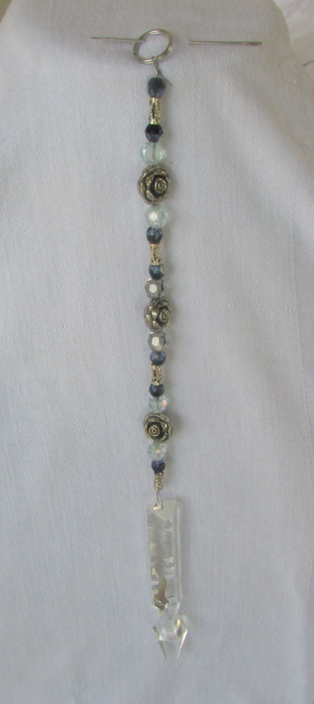 Handmade Crystal & Beads Suncatcher Prismatic Colors 10 Inches