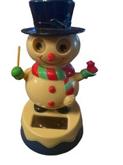 Frosty The Snowman Christmas Solar Bobble Head Dancer Holiday Decor