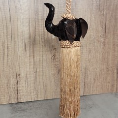 Exquisite Handcrafted Elephant Head Trunk Up Tassel Curtain Pullback Home Decor
