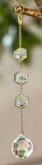 Handmade Forget-Me-Not Flower Suncather, Memorial Wind Chime, Outdoor and Window