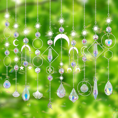Crystal Suncatcher, 10 Pcs Colorful Sun Catchers Indoor Window Hanging Crystals
