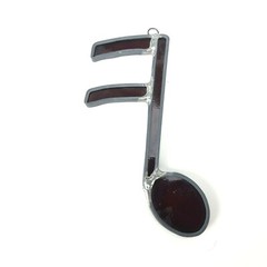 Vintage Music Note Stained Glass Suncatcher Lead Handmade Teacher Musician Gift