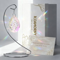 Sun Capture Light Drop Shape Vertical Crystal Glass Light Capture Device Gift