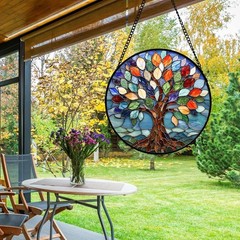Blue Glass Suncatcher Decor – Birthday Gift for Her