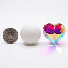 45mm Aurora Crystal Heart Suncatcher Prism Rainbow Maker Window Hanging Boho