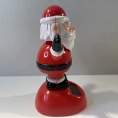 SOLAR DANCING SWINGING HOLIDAY CHRISTMAS SANTA BOBBLE HEAD SUN CATCHER