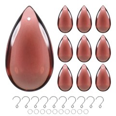 10PCS Crystal Teardrop Prisms, 20.5mm/0.81″ Pendant Hanging [Medium Purple]