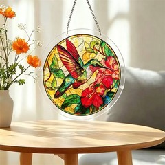 Acrylic Colorful Birds Sun Catcher 2D Flat Puzzle Window Spring Decor Wall