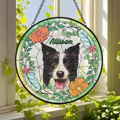 Custom Pet Portrait Stained Glass Suncatcher