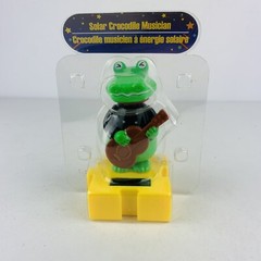 CROCODILE MUSICIAN SOLAR POWERED BOBBLE HEAD DANCING TOY FREE SHIPPING