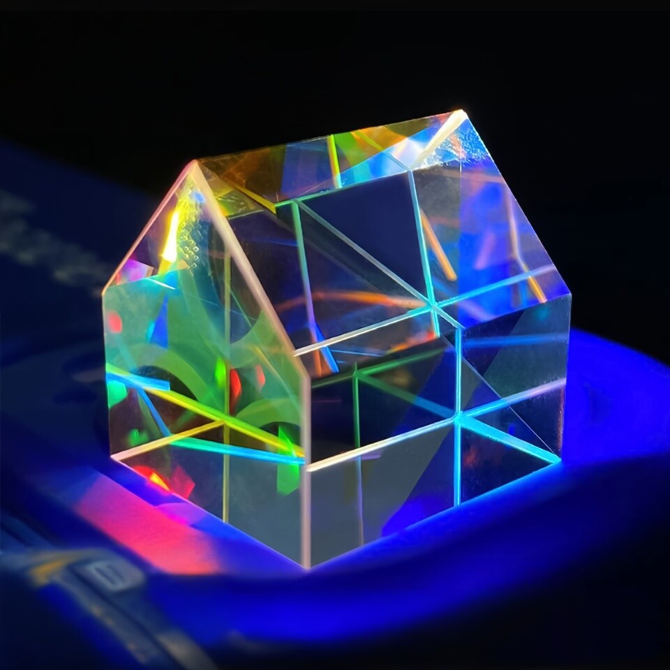 Optical Glass Prism Suncatcher Clear Polyhedron of Light Gift Ornament DIY