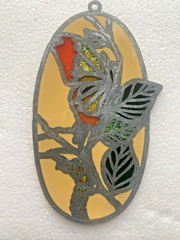 Vintage Butterfly & Leaf Sun Catcher