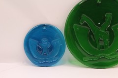 Set Of 3 VTG Holmegaard Michael Bang ~ Noah’s Ark Suncatchers ~ Studio Art Glass