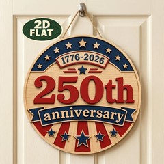 America Patriotic Wall Sign with Rope
