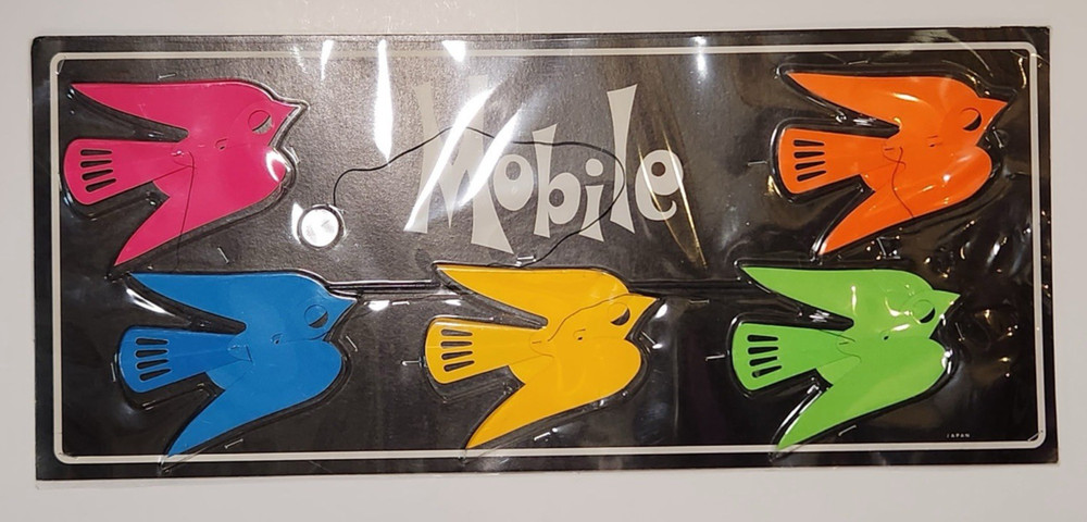 Vintage Bird Mobile Blacklight UV Japan Wall Decor NOS Kinetic Mod Single Unit