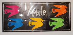 Vintage Bird Mobile Blacklight UV Japan Wall Decor NOS Kinetic Mod Single Unit