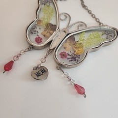 Gift For Mom Birthday Gifts for Mother Butterfly Suncatcher with Flower Wings