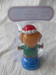 NEW Solar Powered Dancing Merry Christmas Santa Dog Puppy Paws Bobble Head Toy