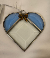 Artisan Made Stained Glass Heart Shaped Sun Catchers Brand New