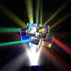 1PCS DIY Optical Glass Prism Suncatcher Bright Cube of Light Magic Ornament Gift