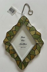 Beautiful Green/Gold Religious Proverb Suncatcher Window Hanging NWT