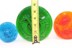 Set Of 3 VTG Holmegaard Michael Bang ~ Noah’s Ark Suncatchers ~ Studio Art Glass