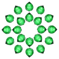 20Pcs Crystal Ball Prism 30mm/1.2″ Decorative Ball Suncatcher Beads Green