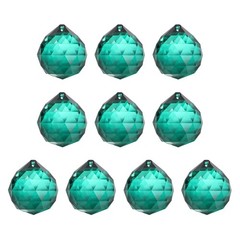 10 Pack 44mm / 1.73Inch Crystal Ball Prisms, Peacock Green