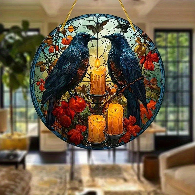 Fall Halloween Season Decor Acrylic Suncatcher Indoor Window Home Decor Present