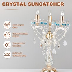 50PCS Crystal 2 Hole Octagon Prisms, 14mm/0.55″ Pendant Hanging [Peacock Blue]