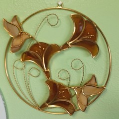 10-inch Suncatcher With Hummingbirds And Flowers.