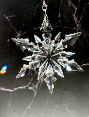 Crystal Snowflake Sun Catcher Christmas Tree Decor Czech Bohemia Crystal Gift