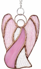 Angel Stained Glass Suncatcher Window Hanging Ornament with Chain
