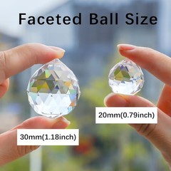 Clear Faceted Crystal Ball Prism Set – 30mm Hanging Sun Catchers for Elegance