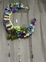 Floral Crescent Moon Wreath