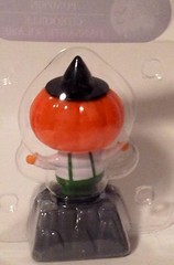 Solar Powered Dancing Halloween Jack-o-Lantern Figurines Wiggles Head & Arms
