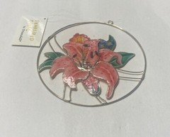 Pearlized Shell suncatcher Pink Lilly 5″