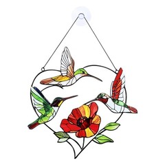 1-Pcs Hummingbird Suncatcher Window Hanging, Hummingbird Decor [Colorful-23]