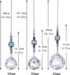 Sparkling Crystal Suncatcher Balls for Windows and Gardens Pack of 3
