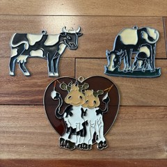 Vintage Cow Acrylic Suncatchers Farmhouse Life On The Farm Home Accent Decor
