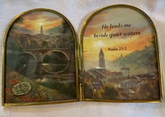 Via Vermont Light Catcher Brass Glass Framed Bible Verse Psalm 23:1