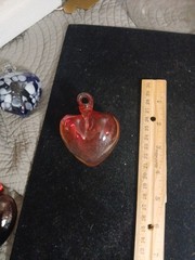 Hand-blown Red Heart