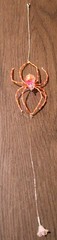 Handcrafted Beaded Spider Suncatcher w/ Flower Charm