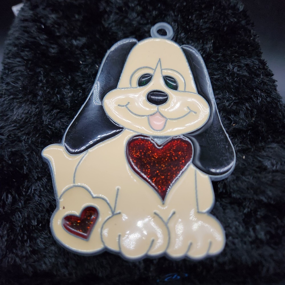 Vintage Resin Sun Catcher Hound Dog Puppy Heart