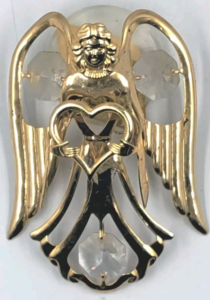 KG & C Inc. Angel Figurine 24K Gold Plated Austrian Crystal Window Decor…