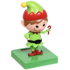 Christmas Elf Bobblehead Solar Dancing Holiday Decorations Toy