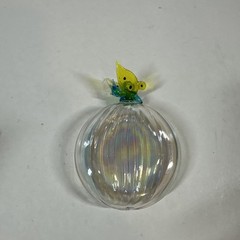 Vintage Art Glass Sun Catcher Butterfly On Iridescent Ornament Avon 2003