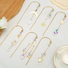 Crystal Sun Catchers for Garden and Indoor Decor Gold 6 Pack