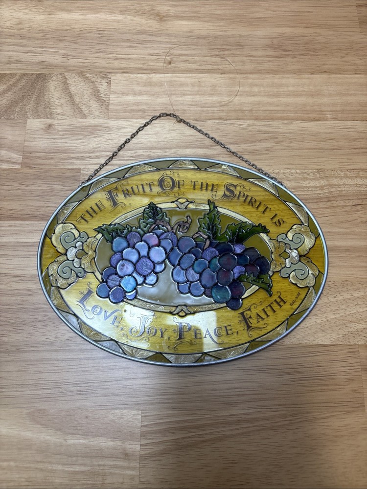 Joan Baker Hand Painted Fruits of the Spirit 9″ Suncatcher GAL 5:22